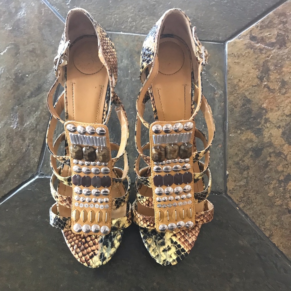 Bcbg Generation Open Toe Animal Print Heel 9.5